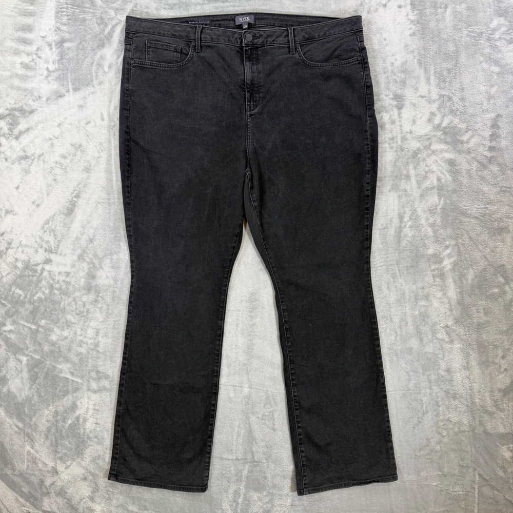 NYDJ Barbara Bootcut Jeans Women's Size 22W Black Lift Tuck Tech Denim Pants